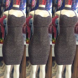 Glitter Choker Dress